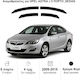 Heko Satz Windabweiser Vordere und Hintere Dark Fime für Opel Astra J 4/5D 2009 4Stück