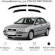 Heko Set of Windbreakers Front and Rear Car Dark Fime for Volvo S40 4pcs