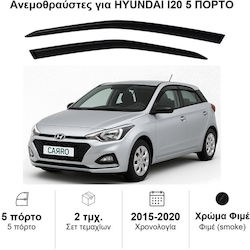 Heko Set Front Dark Fime Car Windbreakers For Hyundai i20 2 Pieces 17282