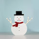 Aca Iluminată De Crăciun Din lemn Figurină Înălțime 17cm. Wooden Snowman