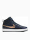 Court Court Borough Mid 2 Kids Sports Shoes with Hoop & Loop Closure Navy Blue
