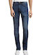 Men's Jeans Pants Elastic with Slim Fit Navy Blue