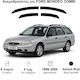 Heko Set of Windbreakers Front and Rear Car Dark Fime for Ford Mondeo 4pcs
