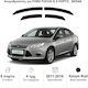 Heko Satz Windabweiser Vordere und Hintere Dark Fime für Ford Focus III 4D/5D 2011 4Stück