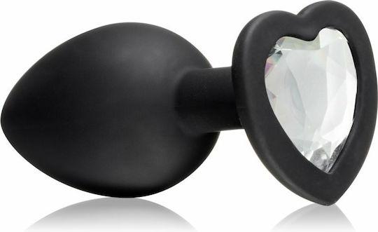 Temptasia Bling Heart Plug Small Anal Plug Klein Black 9.5cm