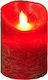 Lianos Christmas Red Battery Candle 12.5x8cm 4pcs