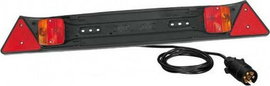 Lampa Bike Rack Bar with Lights & 7-Pin Socket 77.5x15cm Black 1pcs