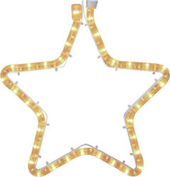 TnS Plastic Illuminated Christmas Decorative Pendant Star 28x36cm White