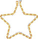 TnS Plastic Illuminated Christmas Decorative Pendant Star 28x36cm White