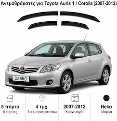 Heko Set Car Windbreakers Front And Back Dark Fime For Toyota Auris 5D 2007-2012 4 Pieces 29390 Heko Set Car Windbreakers Front And Back Dark Fime For Toyota Auris 5D 2007-2012 4 Pieces 29390