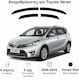 Heko Set of Windbreakers Front and Rear Car Dark Fime for Toyota Verso 4pcs