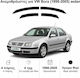 Heko Set of Windbreakers Front and Rear Car Dark Fime for Volkswagen Bora 4pcs