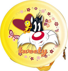 Lampa Φορητή Θήκη CD & DVD Tweety/Sylvester Θήκη Στρογγυλή Αλουμινίου für 24 CDs