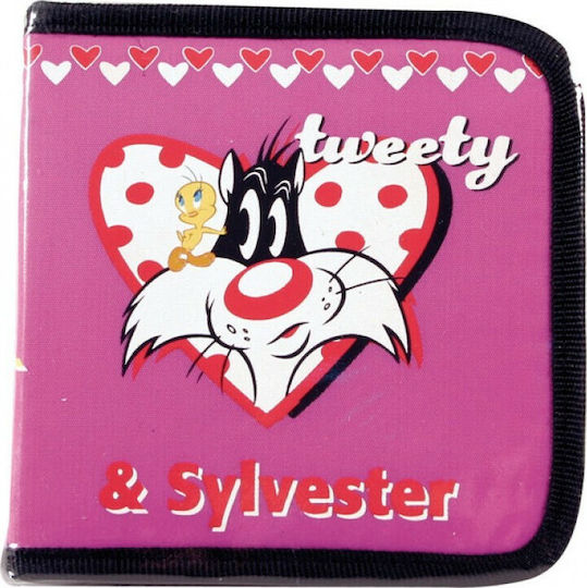 Lampa Portable Case CD & DVD Tweety Heart Case Square for 24 CDs