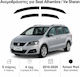 Heko Set of Windbreakers Front and Rear Car Dark Fime for Seat Alhambra 4pcs