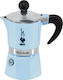 Bialetti Rainbow Espresso-Kanne 1 Cups Blau