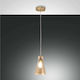 Fabas Luce Dafne Pendant Light Single-Light Bell for Socket E27 Honey