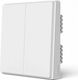 Aqara Smart Light Control Εξωτερικός Διακόπτης Τοίχου Διπλός με Πλαίσιο Λευκός