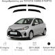 Heko Set deflectoare de vânt Dark Fime pentru Toyota Yaris 5D 2011 4buc