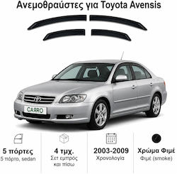 Heko Комплект Автомобилни Ветробрани Отпред И Отзад Тъмно Фиме За Тойота Авенсис 4 Бройки 29353