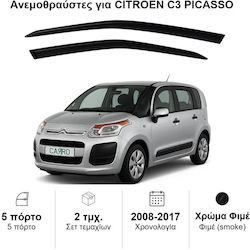 Heko Σετ Ανεμοθραύστες Μπροστινοί Σκούρο Φιμέ για Citroen C3 Picasso 2τμχ 12246