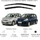 Heko Set of Windbreakers Front Car Dark Fime for Daihatsu Sirion 2pcs