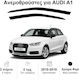 Heko Set of Windbreakers Front Car Dark Fime for Audi A1 3D 2010 2pcs