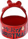Iliadis Christmas Bread Basket Ceramic Red L19xW16xD16cm.
