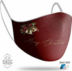 Sagg Unisex Μάσκα Προστασίας Merry Christmas 1τμχ