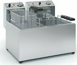 ΤζεΘάν Φ1007 380V Commercial Electric Double Fryer 5.9kW 48x42x38cm