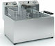 ΤζεΘάν Ηλεκτρική Φριτέζα Διπλή (4L+7L) 5.9kW 48x42x38cm Φ1007 380V