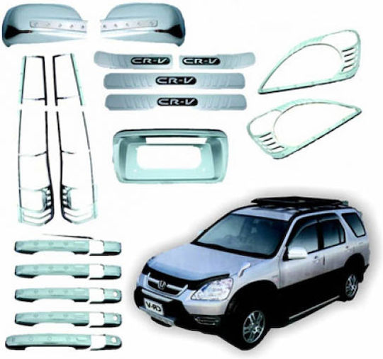 Auto Gs Headlight Eyebrows for Honda CR-V Chrome Decorative Set Honda CRV