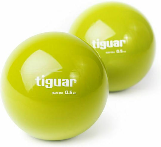 Tiguar Heavyball 2x Balls Toning 11cm 0.5kg 2pcs in Green Color