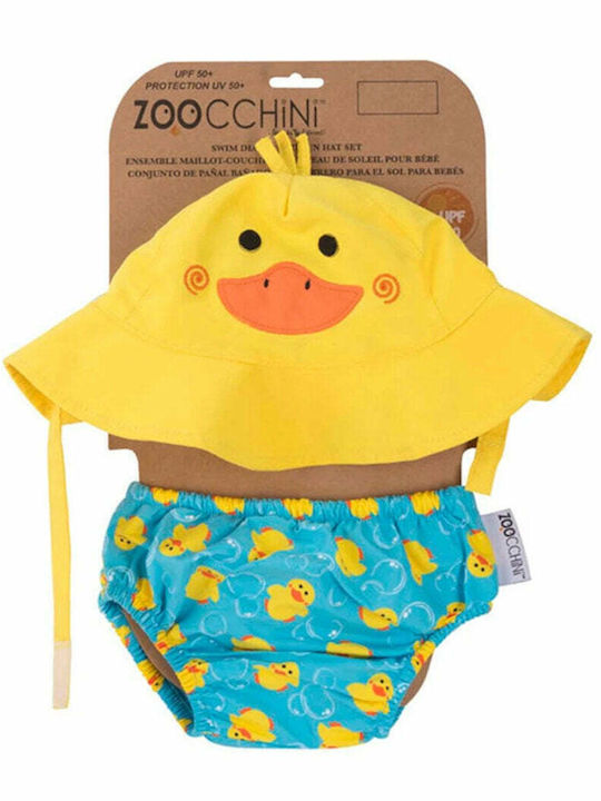 Zoocchini Kids Swimwear Swim Diaper with Hat Turquoise