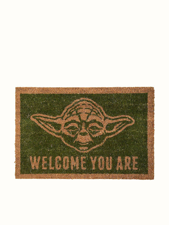 Pyramid International Πατάκι Εισόδου από Κοκοφοίνικα Star Wars: Yoda (Welcome you are) Μαύρο 40x60εκ.