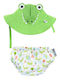 Zoocchini Kids Swimwear Swim Diaper with Hat Green