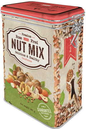 Nostalgic Art Nut Mix Box Getreide mit luftdichtem Deckel Metallisch Beige 1300ml