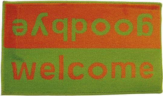 Sdim Πατάκι Εισόδου Μοκέτα Fashion Welcome Lime Green/Orange 40x67εκ. 066-4067-WGO Lime Green/Orange