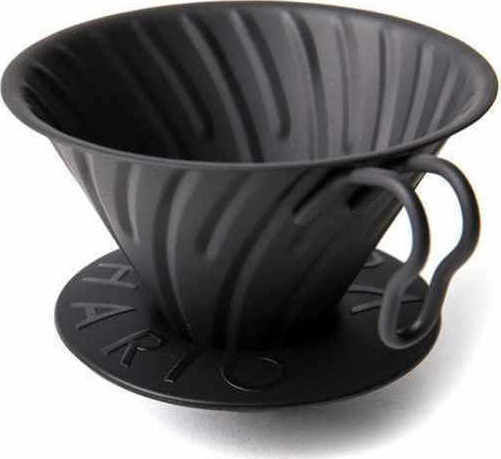 Hario V60 Metal Dripper / Matte Black 02 Picurător de cafea Oțel inoxidabil Negru 145x120x90mm