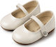 Babywalker Baptism Leather Pumps Ecru