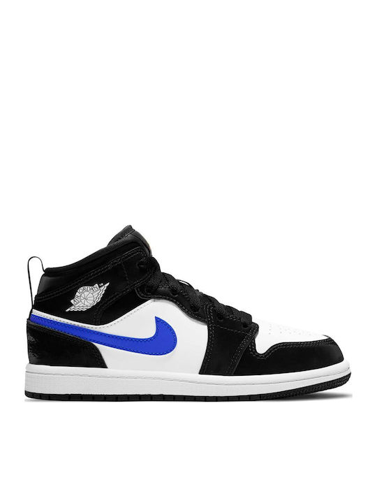 Air  1 Mid Αθλητικά Παιδικά Παπούτσια Μπάσκετ με Κορδόνια Μαύρα