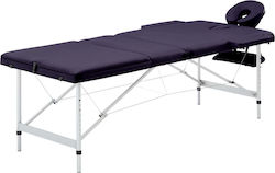 vidaXL Bed Μασάζ Purple 191x70εκ.