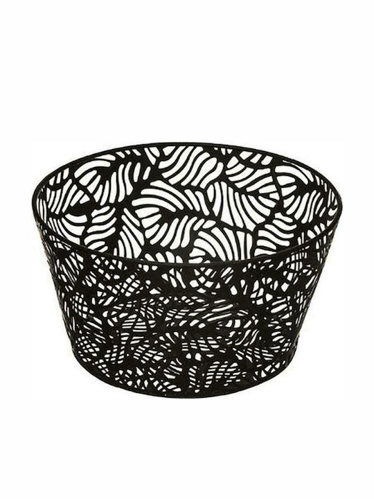 Marva Jungle Obstschale Metallisch Schwarz 24x24x13cm