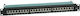 Value Patch Panel για Rack 1U 19" 24 Θυρών cat6 Μαύρο