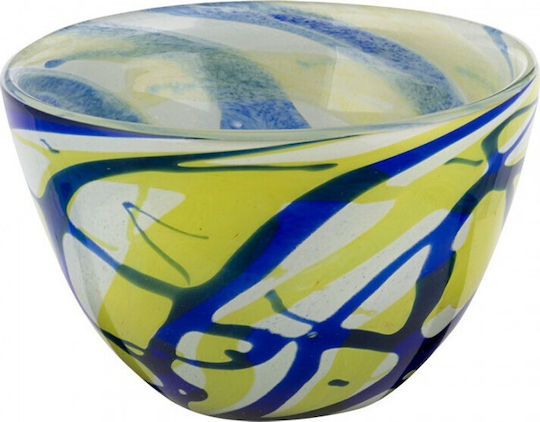 WM Collection Fruit Bowl Glass Multicolored 22x22x16cm