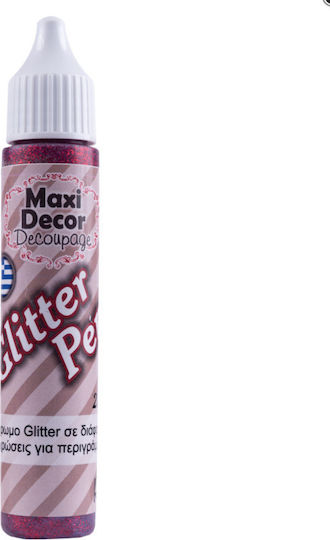 Maxi Decor Химикал Глитър Червен 28мл
