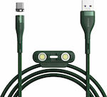 Baseus Braided / Magnetic USB to Lightning / Type-C / micro USB Cable Μαύρο 1m (CA1T3-B06)