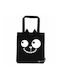 Moses Ed Cat Shopper Catitude Fabric Shopping Bag In Black Colour