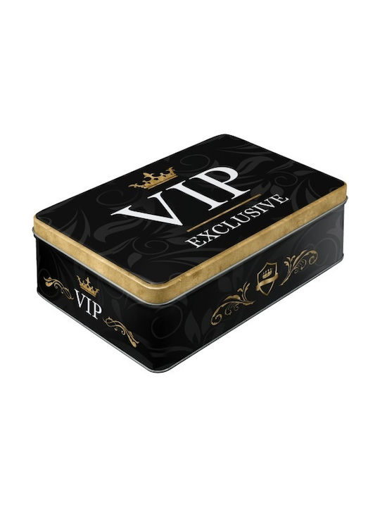 Nostalgic Art Vip Cable Stripping Box General Use with Lid Metallic In Black Colour 23x16x7cm 1pcs