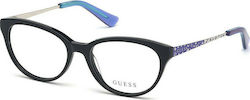 Guess Children's Plastic Eyeglass Frame Black GU9185 001